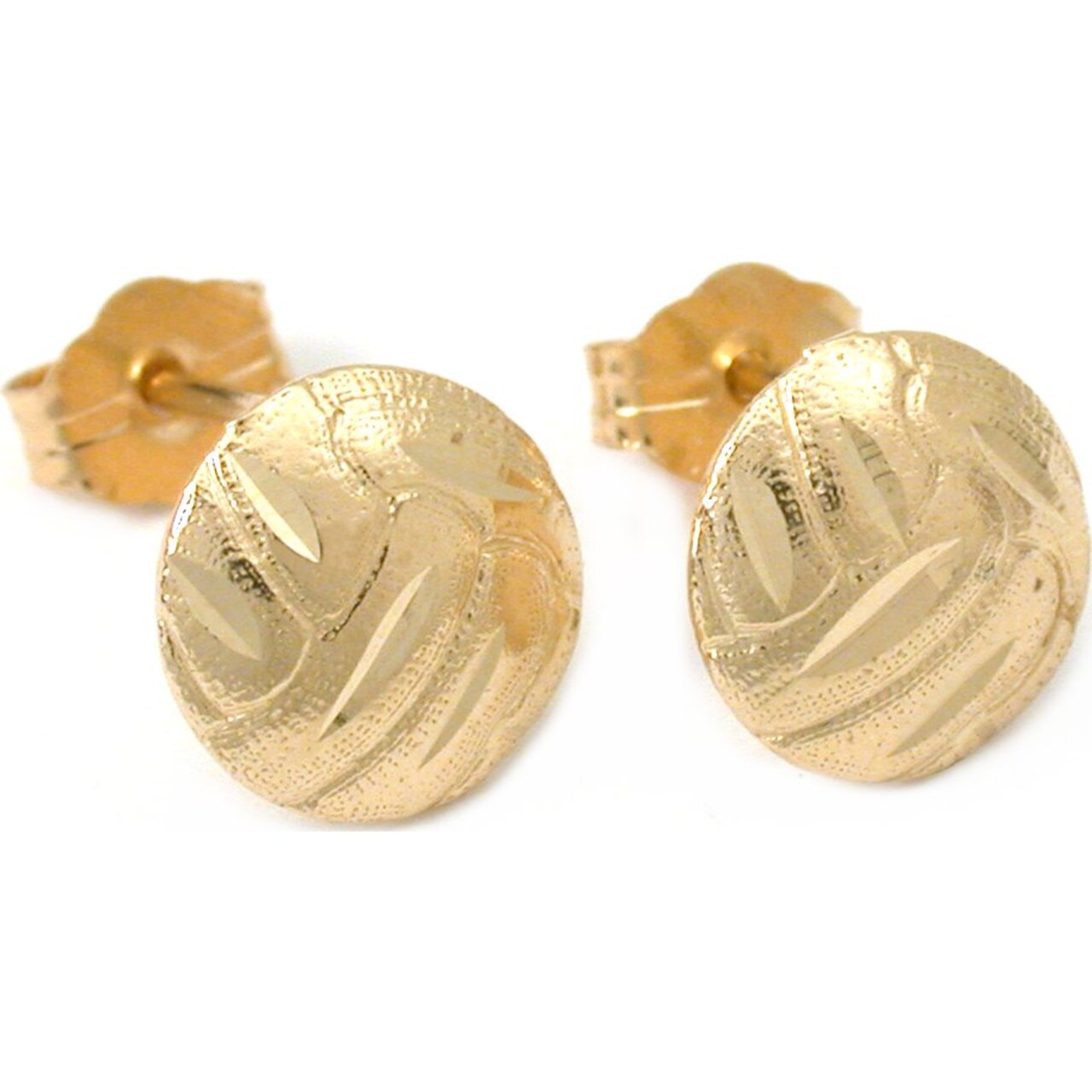 14k Gold Volleyball Earrings 8mm